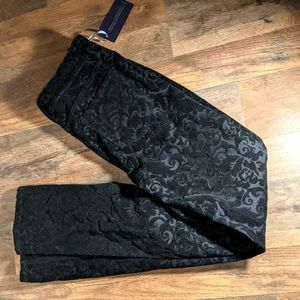 NWT NYDJ black velvet skinny pants